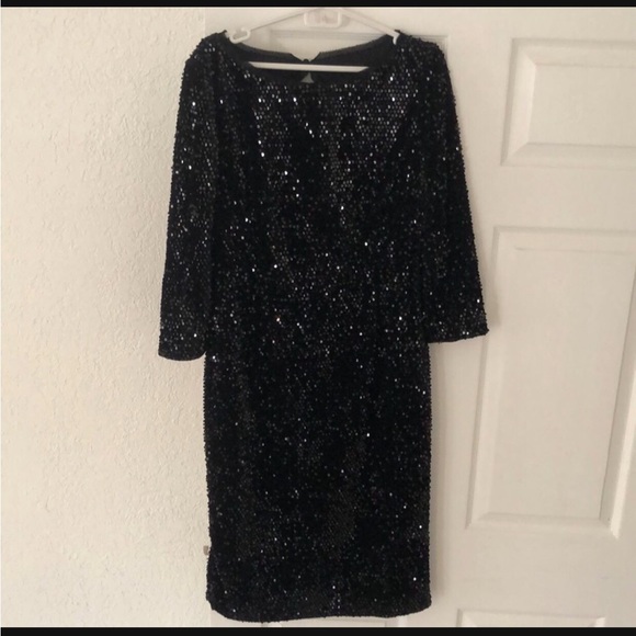 Black Velvet sequin dress. - Picture 4 of 12